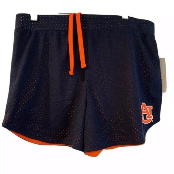 Colosseum Pants - Auburn Tigers AU Womens Mesh Drawstring Shorts L Black & Orange NCAA Colosseum N